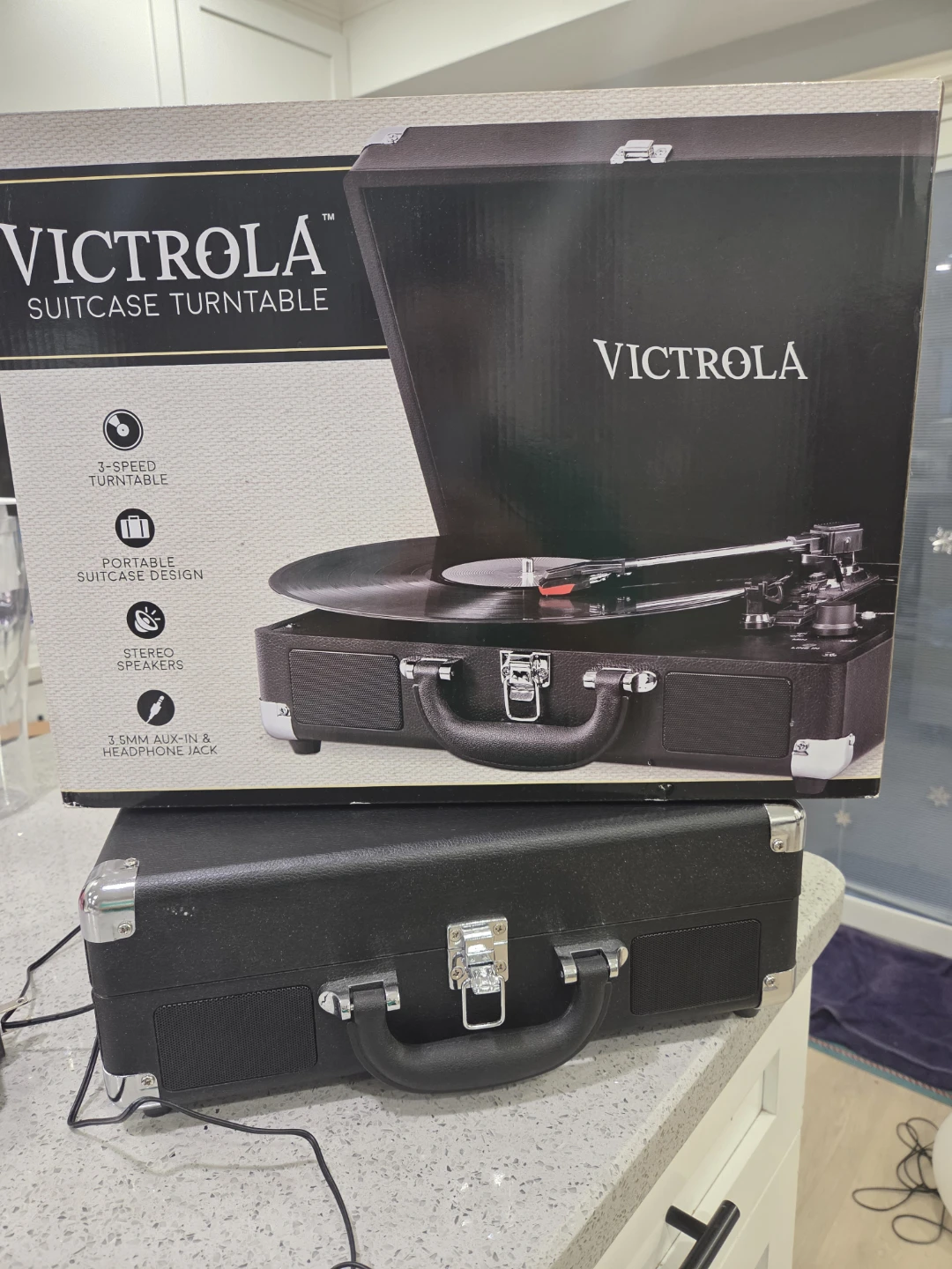 Victrola Suitcase Turntable - 3-Speed Portable Record Player