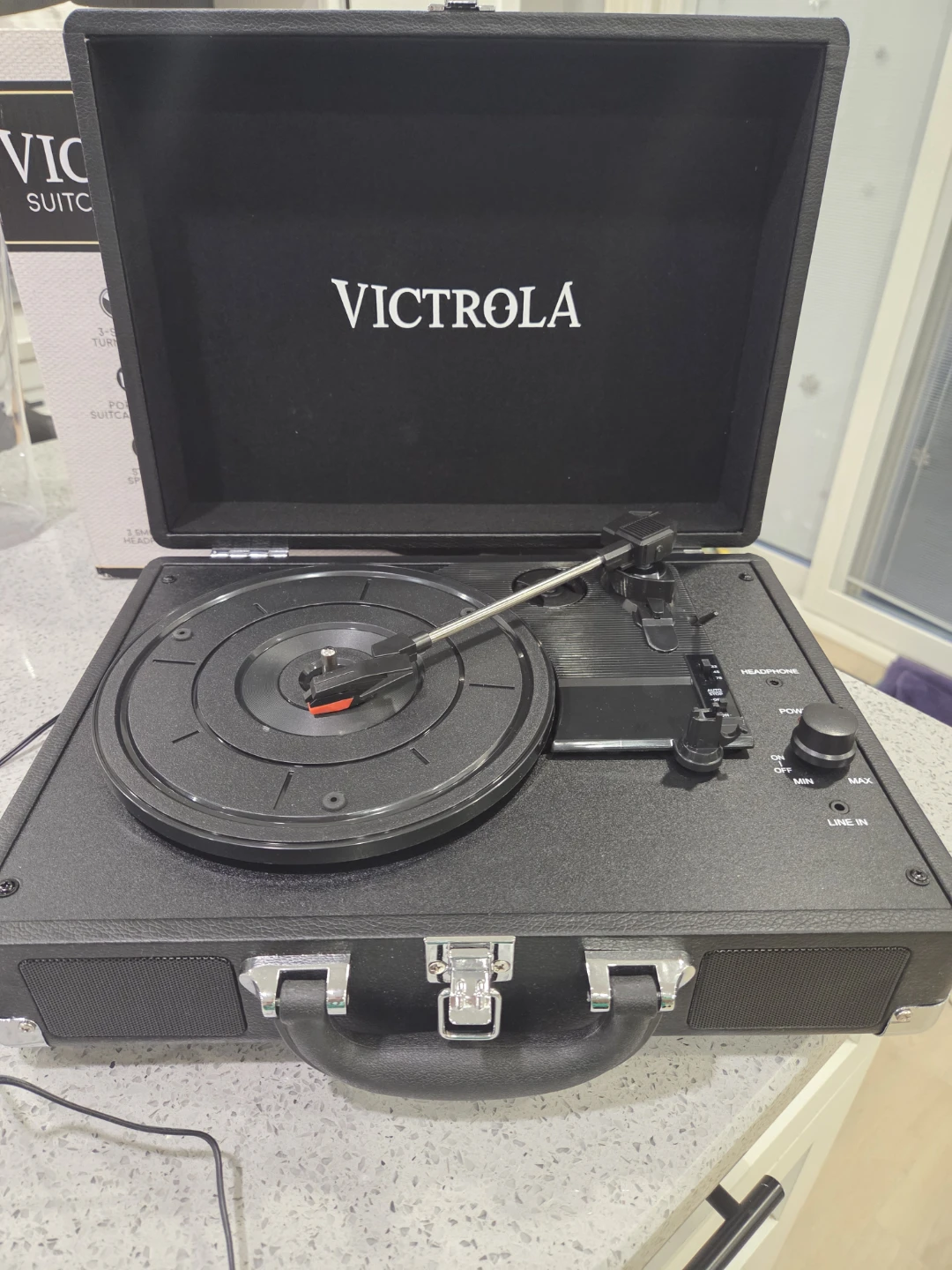 Victrola Suitcase Turntable - 3-Speed Portable Record Player - photo 2
