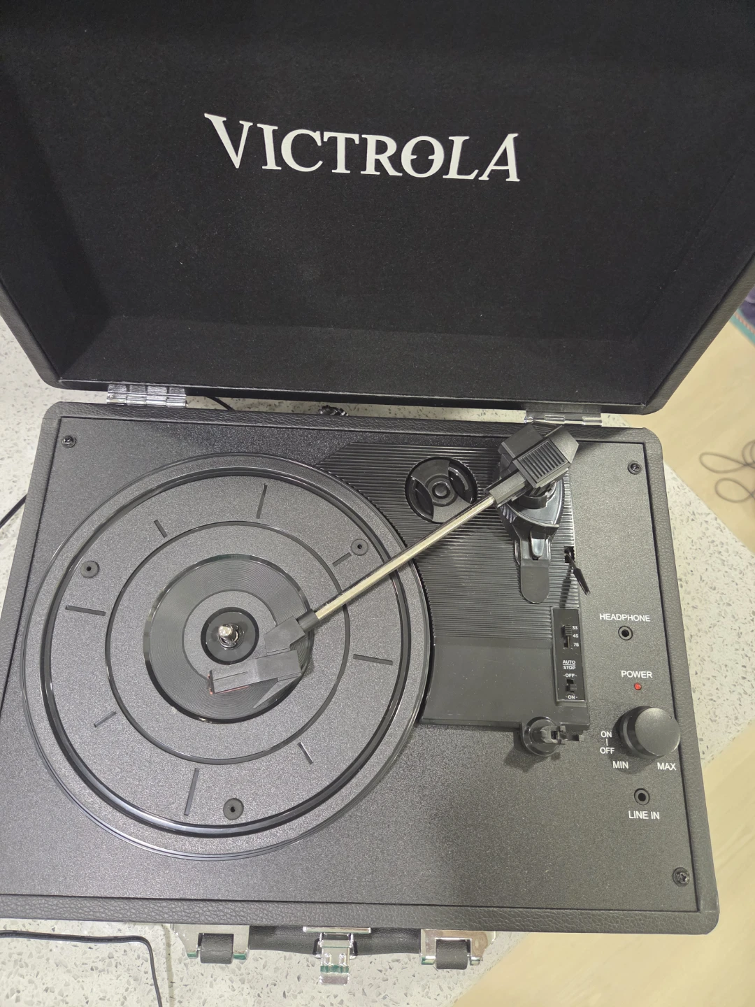 Victrola Suitcase Turntable - 3-Speed Portable Record Player - photo 3