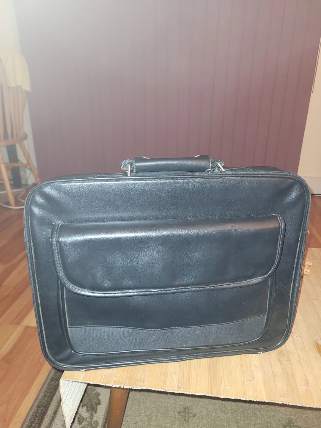 Black Leather Laptop Bag