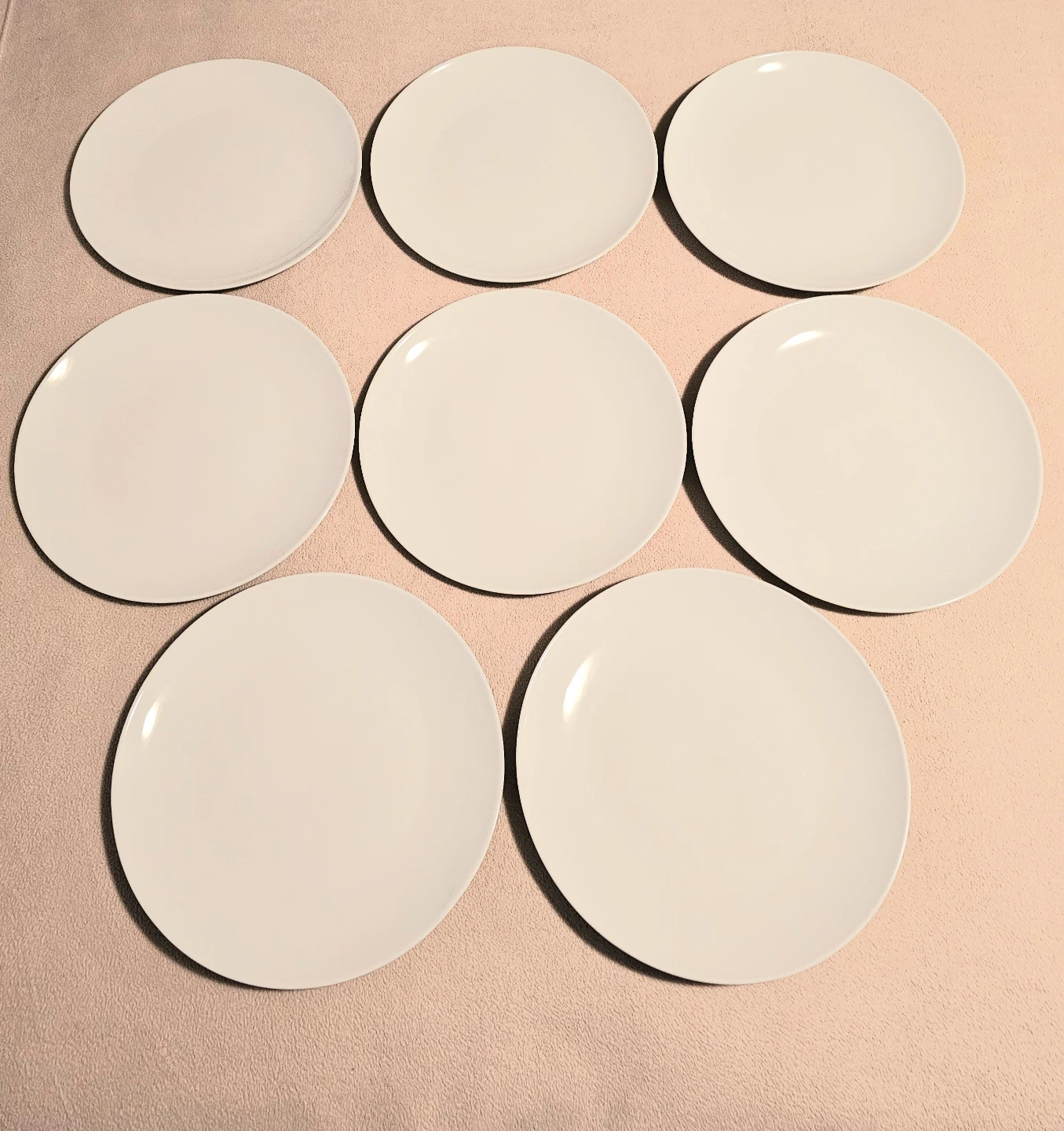 Set of 8 Classic White Dinner 10.5" Plates $3 for all 8