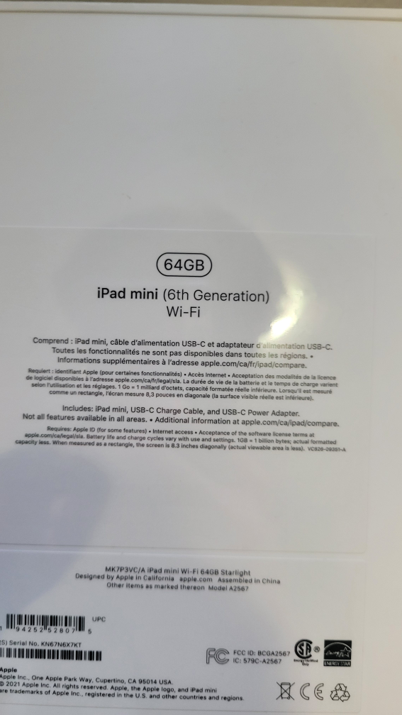 Apple iPad mini (6th Gen) Brand new (still sealed) - photo 3