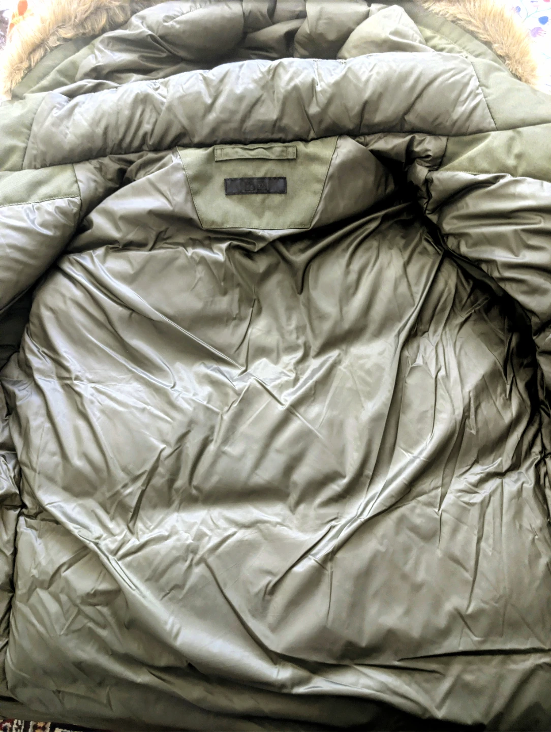 Uniqlo Down Jacket, Olive Green, Size L