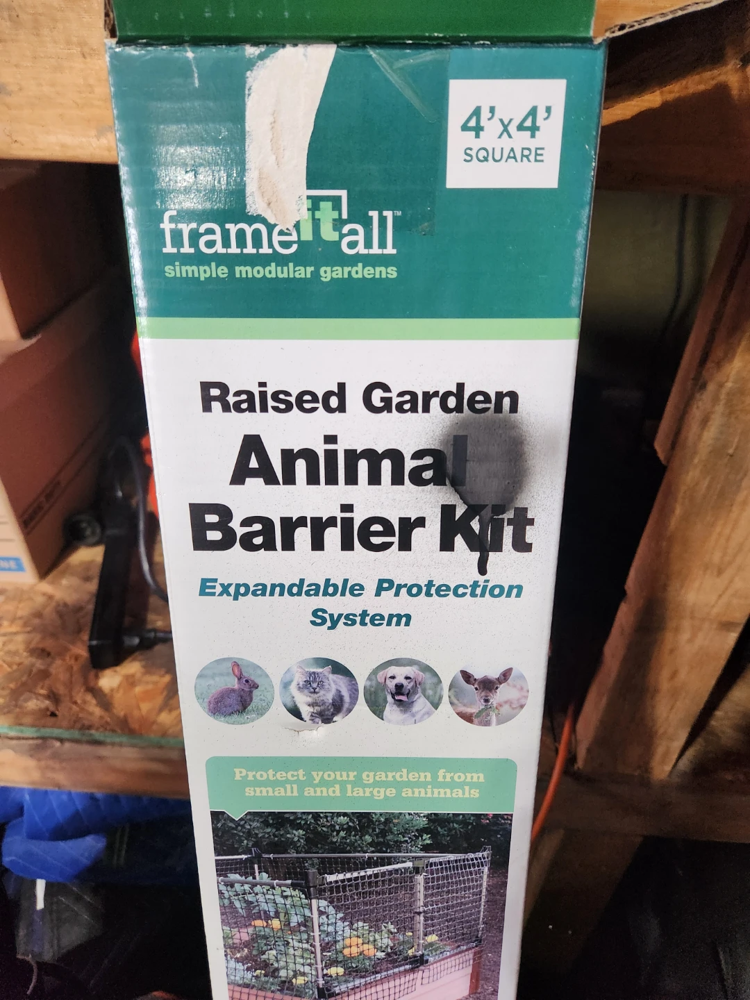 Frame It All Raised Garden Animal Barrier Kit - 4'x4'