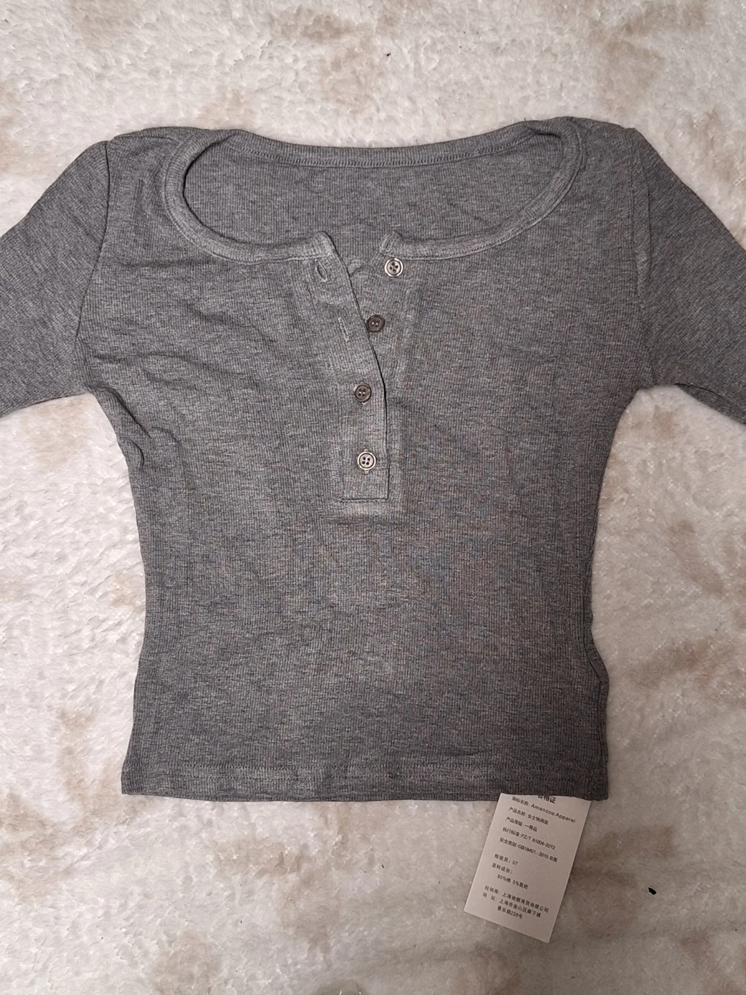 Grey Henley top - photo 2