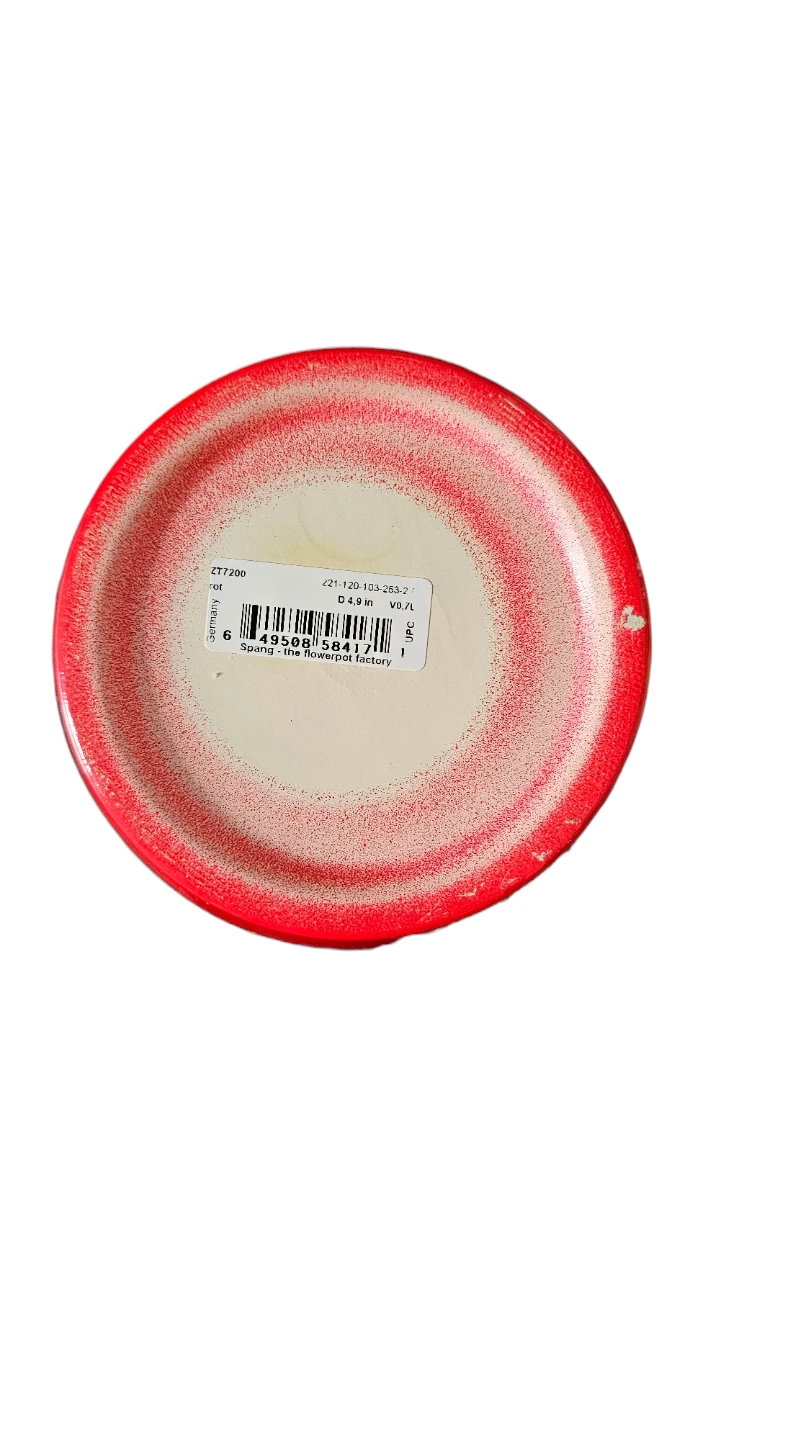 🥕 Red Ceramic Plant or Flower Pot - photo 3