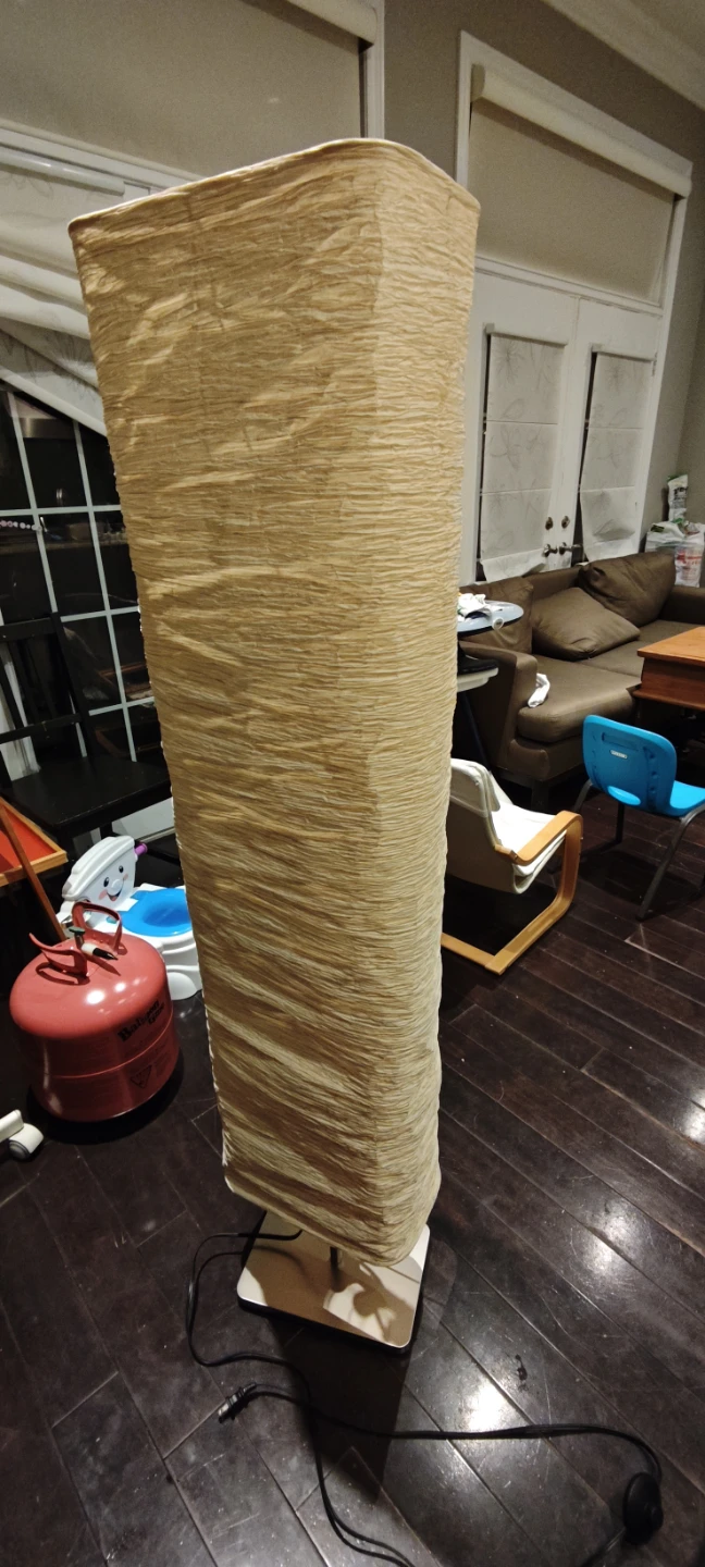 Beige Textured Floor Lamp 13"L*8"W*57.5"H - photo 3