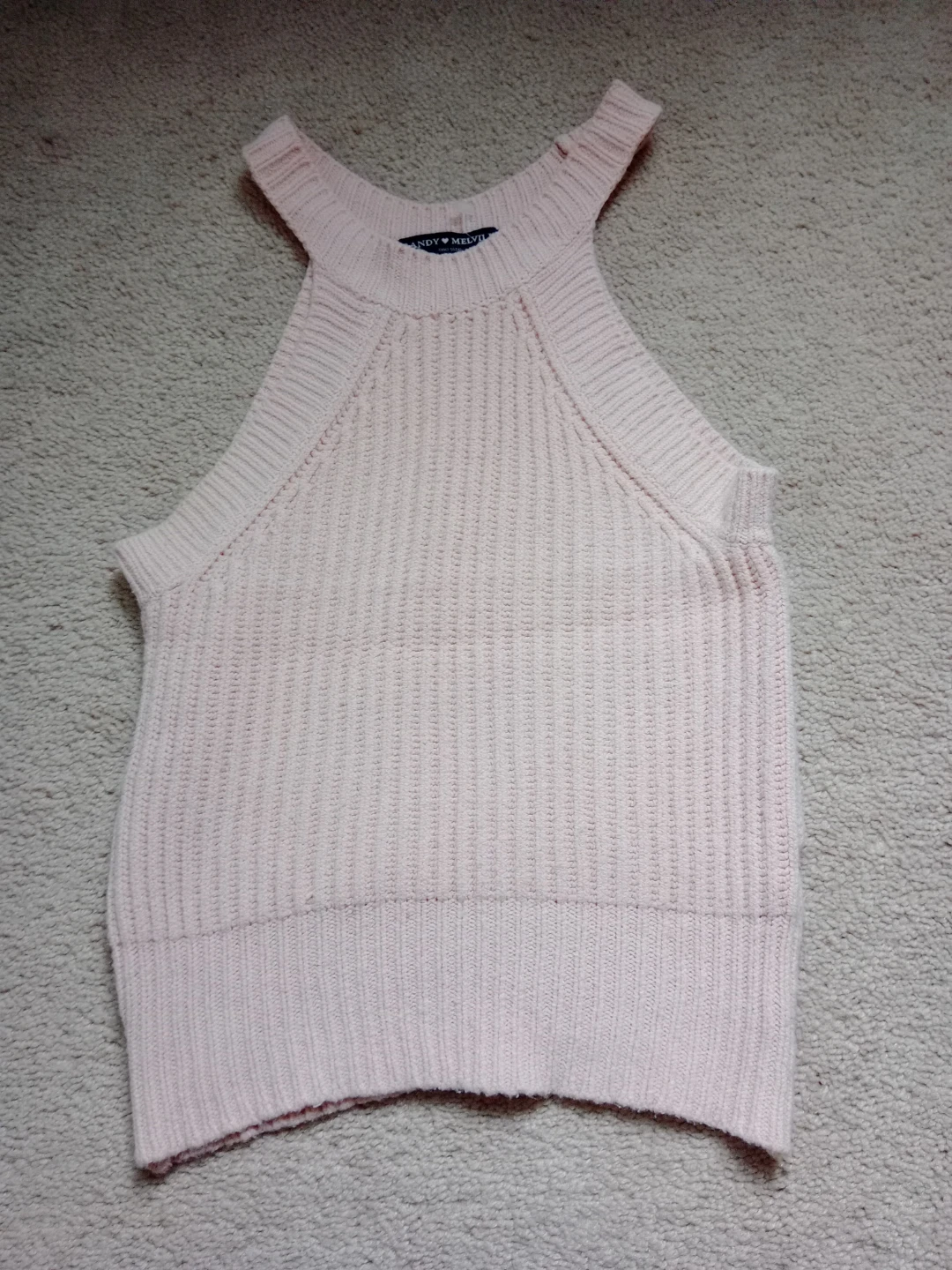 Brandy Melville Pink Knit Tank Top - One Size