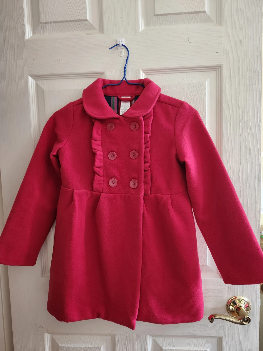 Gymboree Girls Red Pea Coat - Size 8