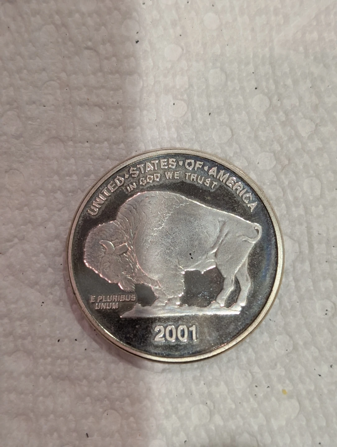 Copy 2001 US Buffalo Silver Clad Coin Indian Head - photo 2