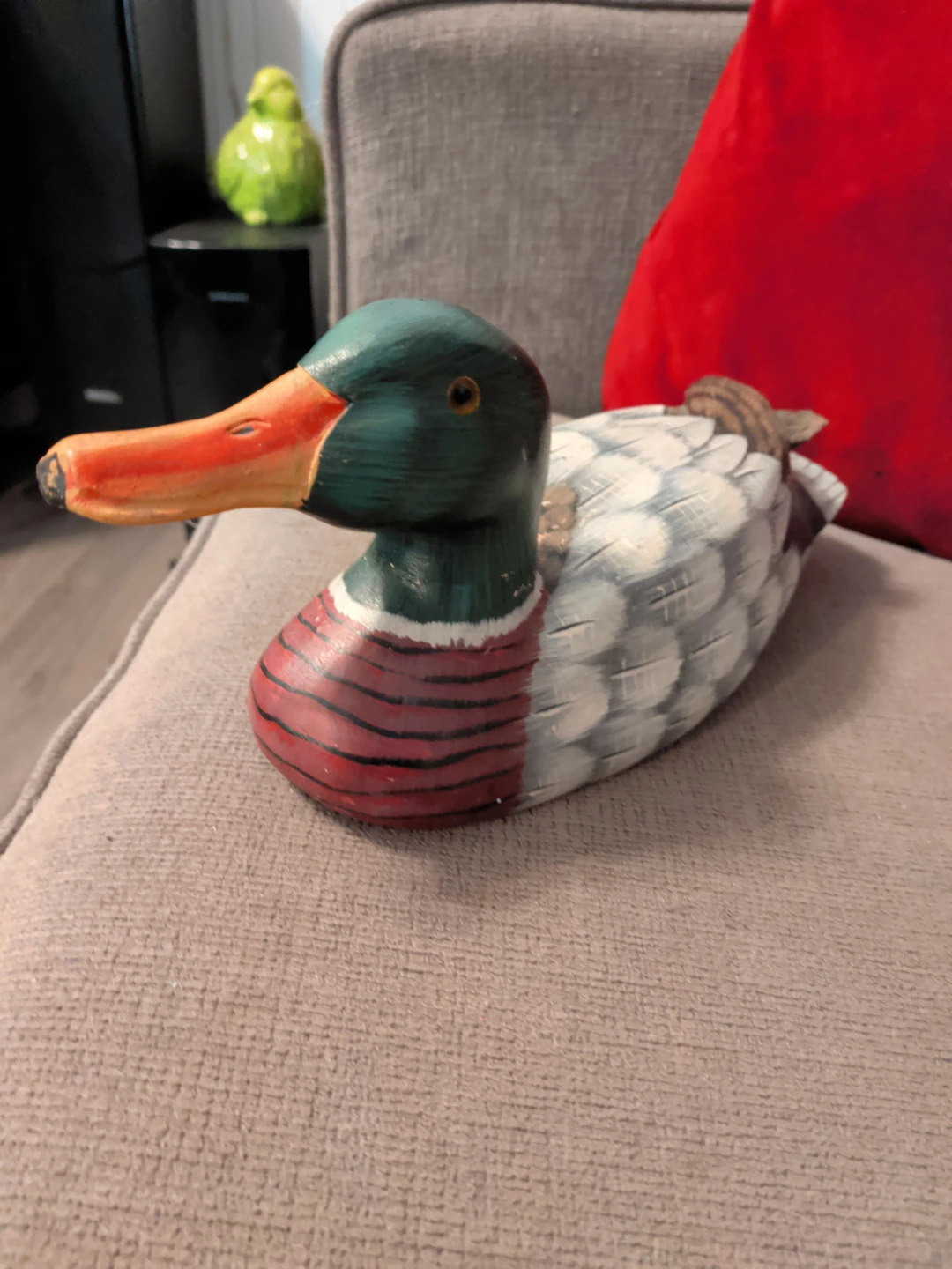 Wooden Mallard Duck Figurine - photo 3