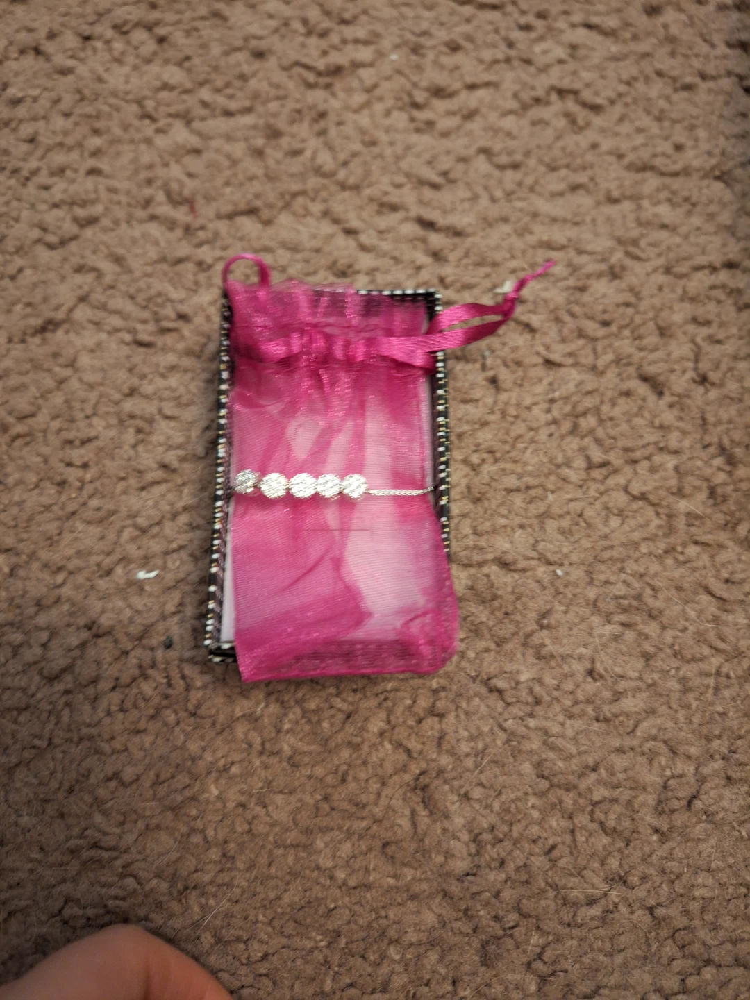(New) Silver Bracelet with Rhinestones