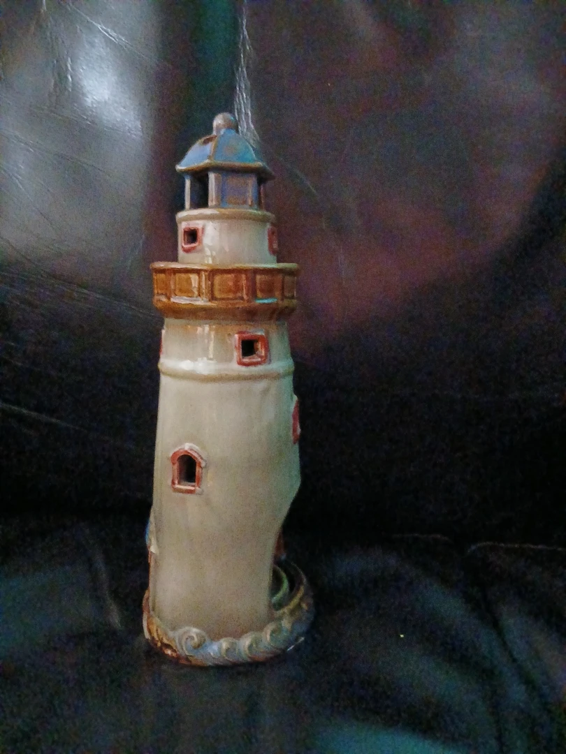 Ceramic Lighthouse Candle Holder - photo 2