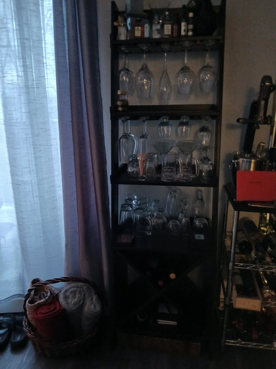 Dark Wood Bar Cabinet