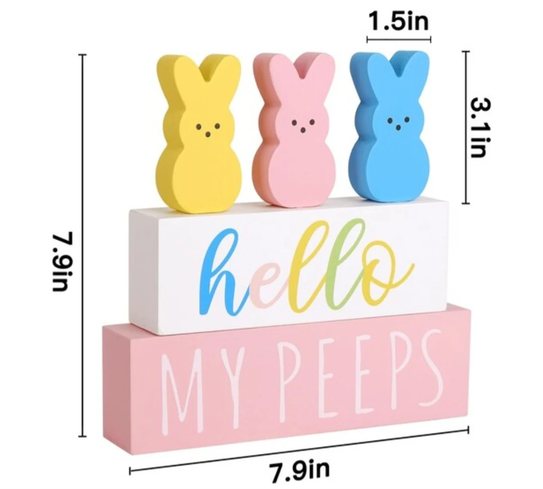 Easter Peeps Wooden Decor