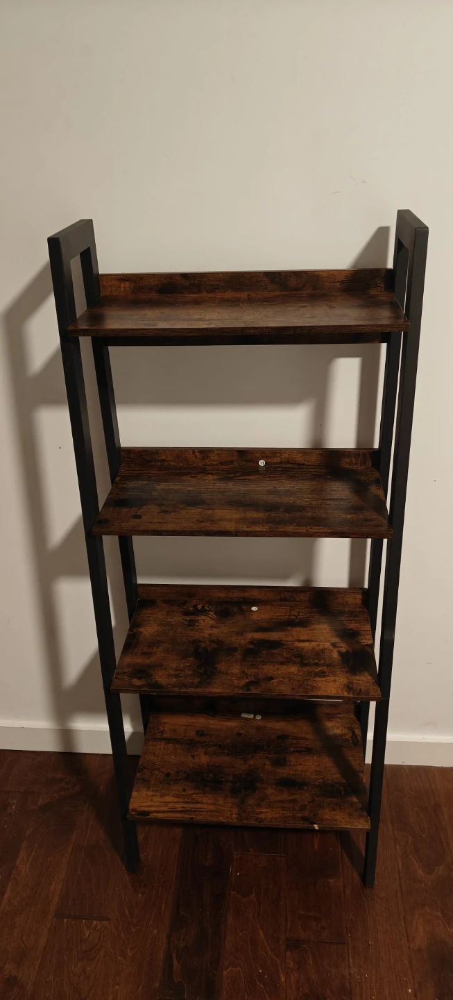VASAGLE Ladder Shelf, Brown & Black - photo 2