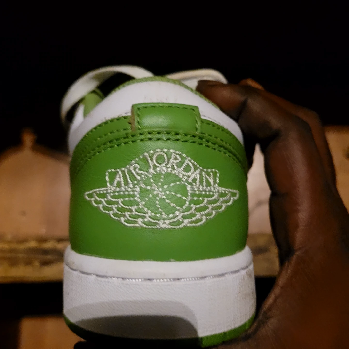 Nike Air Jordan 1 Low Green/White US 9 - photo 3