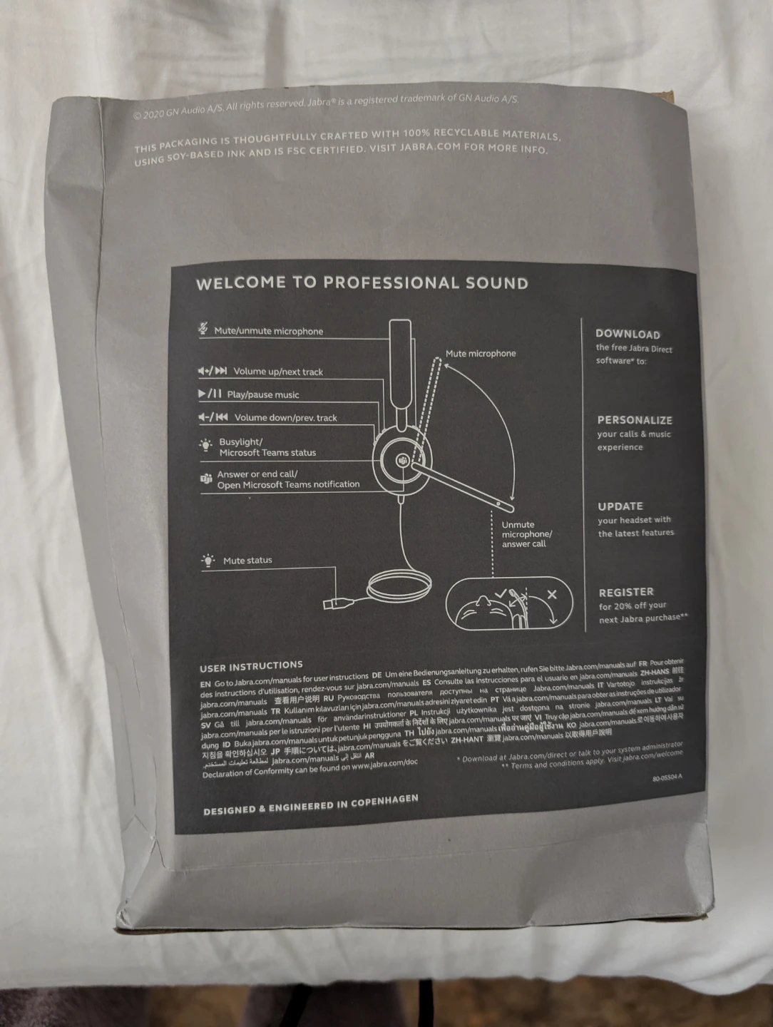 Jabra Evolve2 40 USB-C Headset Noise Cancelling Headphones - photo 2