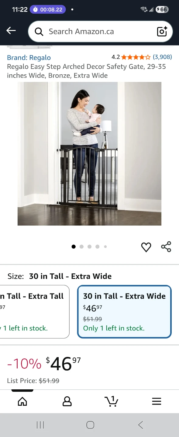 Regalo Safety Gate- 29-35 inches wide