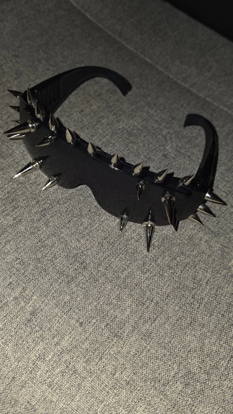 Black Spiked Punk Sunglasses