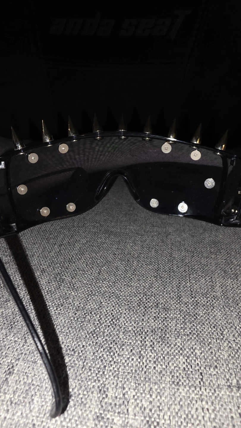 Black Spiked Punk Sunglasses - photo 4