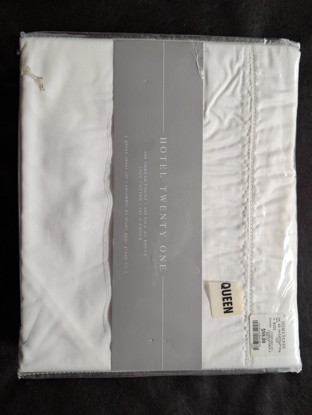 NEW Hotel Twenty One Queen Sheet Set - WHITE