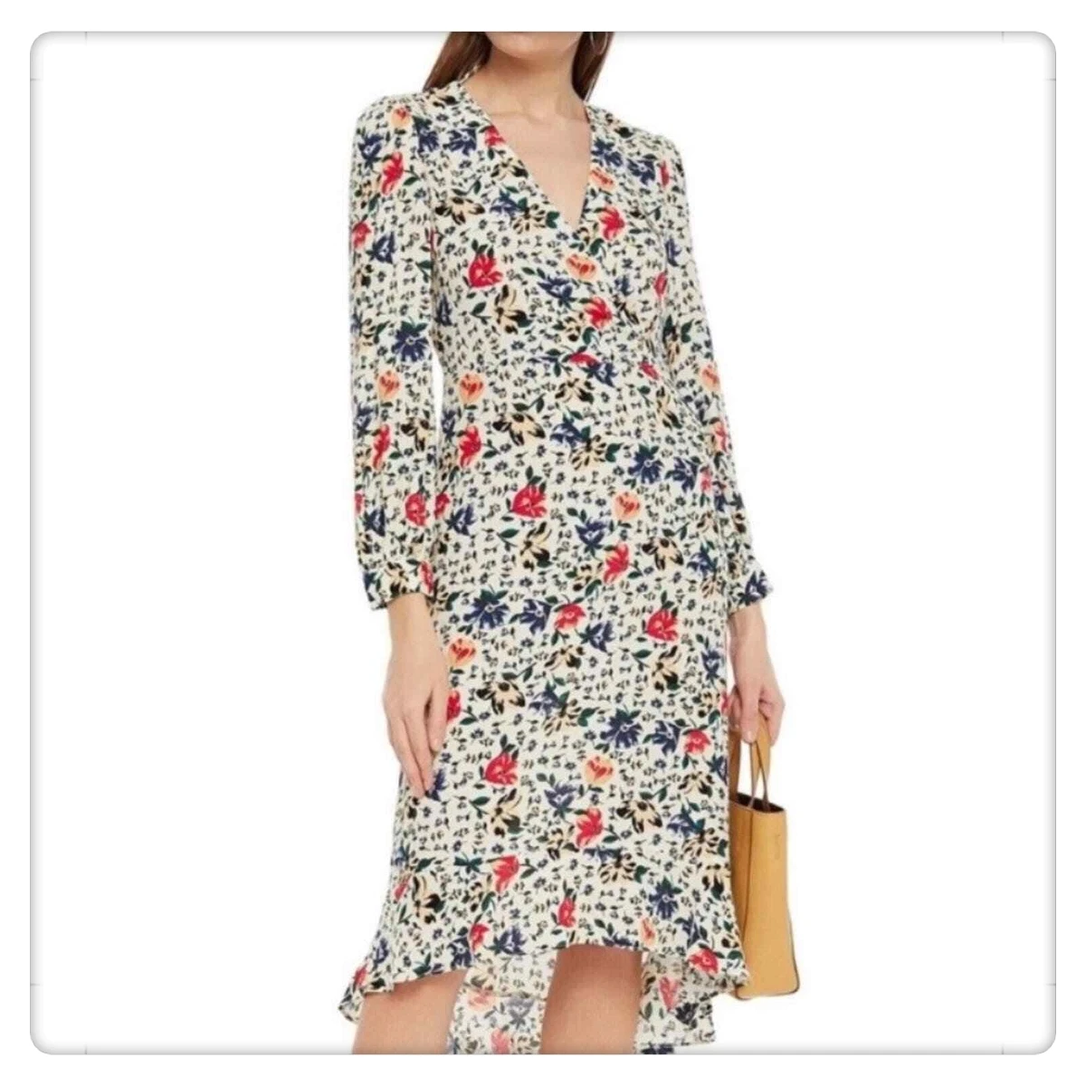 ba&sh Floral Print Wrap Dress - Size 2