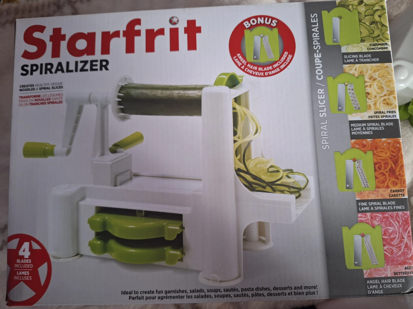 Starfrit Spiralizer with 4 Blades