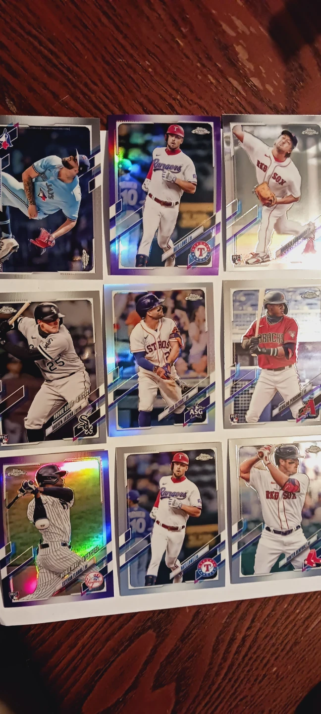 9 × 2021 Topps Chrome Baseball Cards Lot of 9. - photo 3