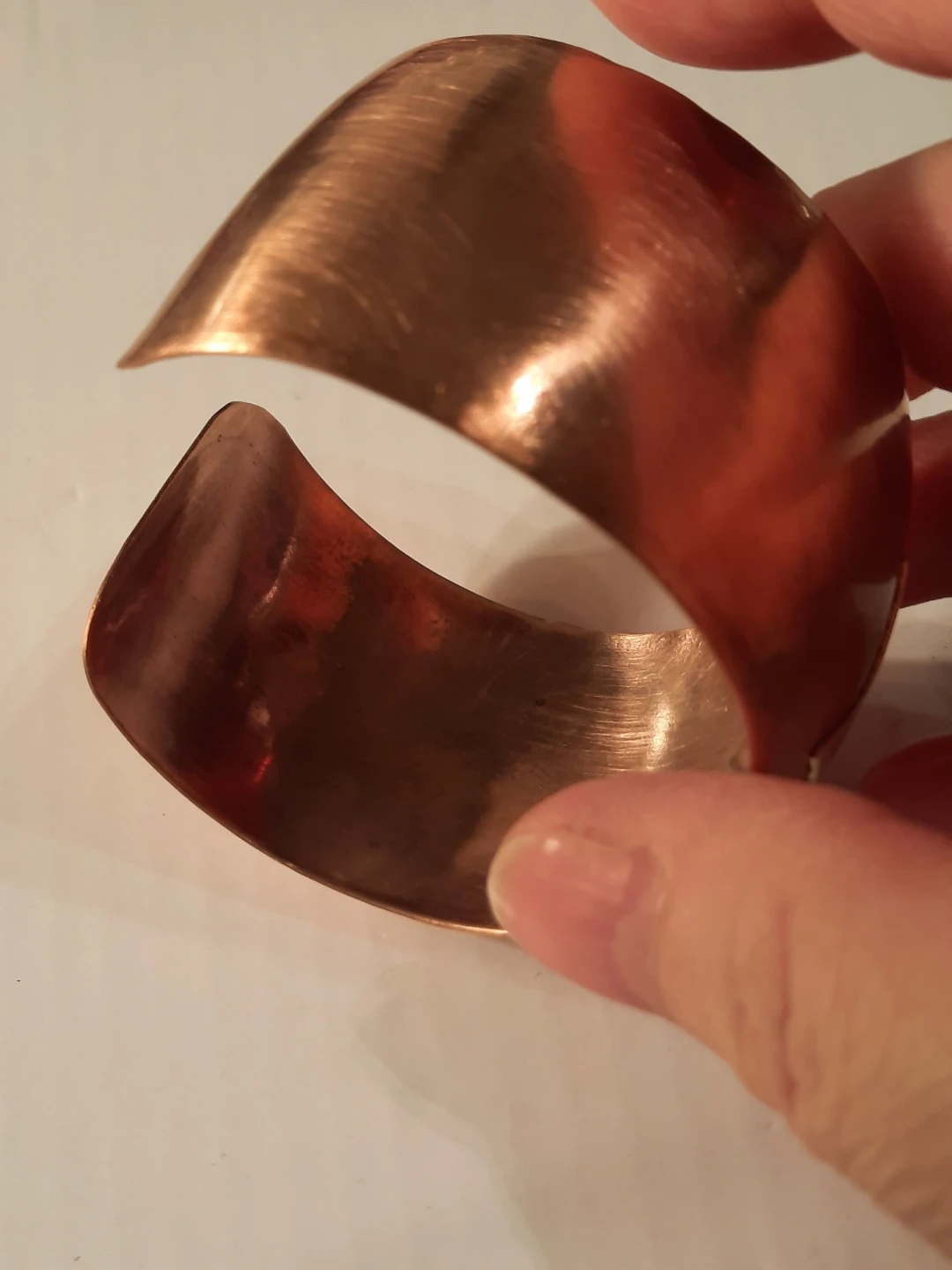 Copper Cuff Bracelet with Star of David Inlay - photo 3