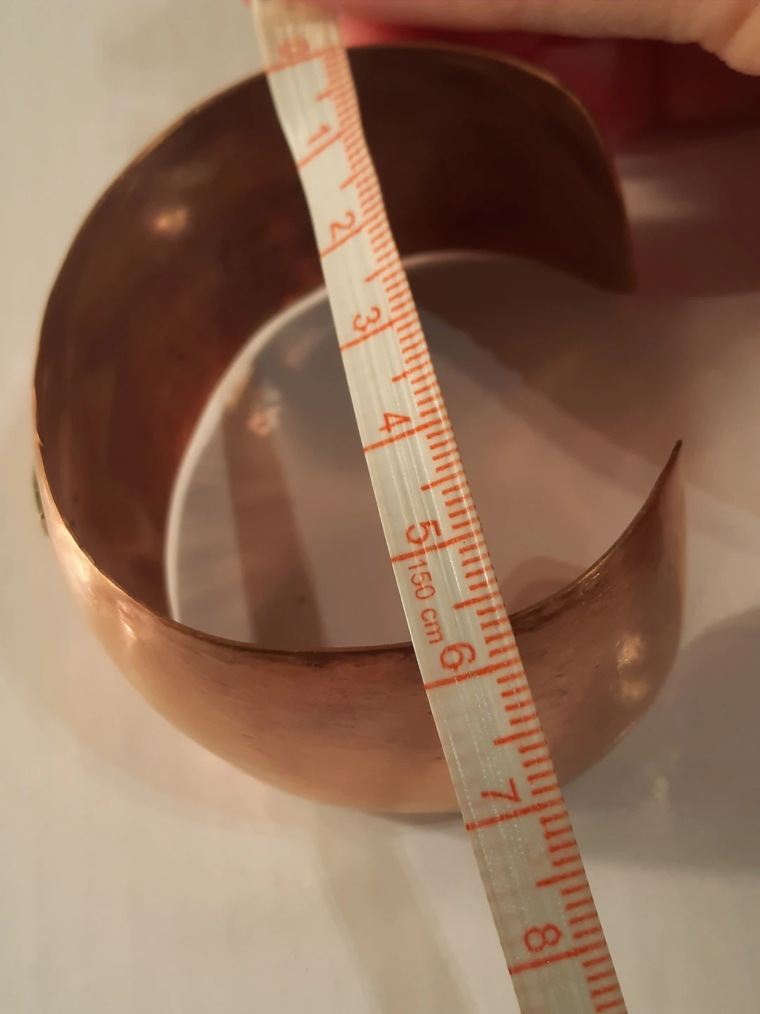 Copper Cuff Bracelet with Star of David Inlay - photo 4