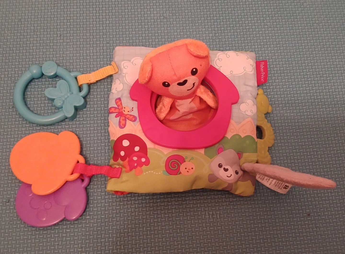 Fisher-Price Plush Activity Book with Bear Toy