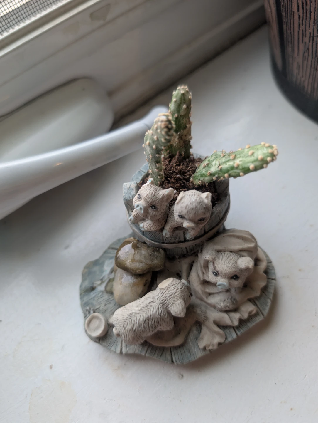 Small pig figures w/cactus🥕