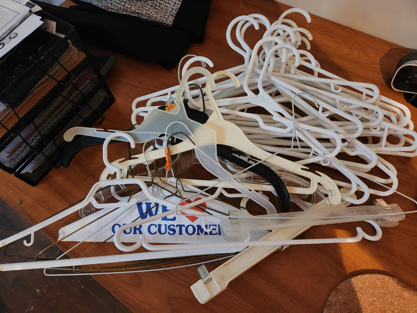 Assorted Plastic Clothes Hangers