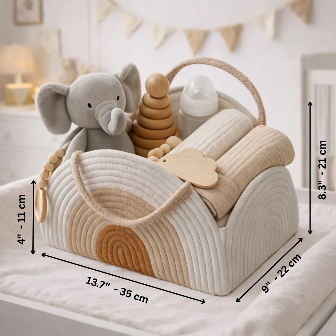 Rainbow Storage Basket/diaper caddie with dividers - photo 3