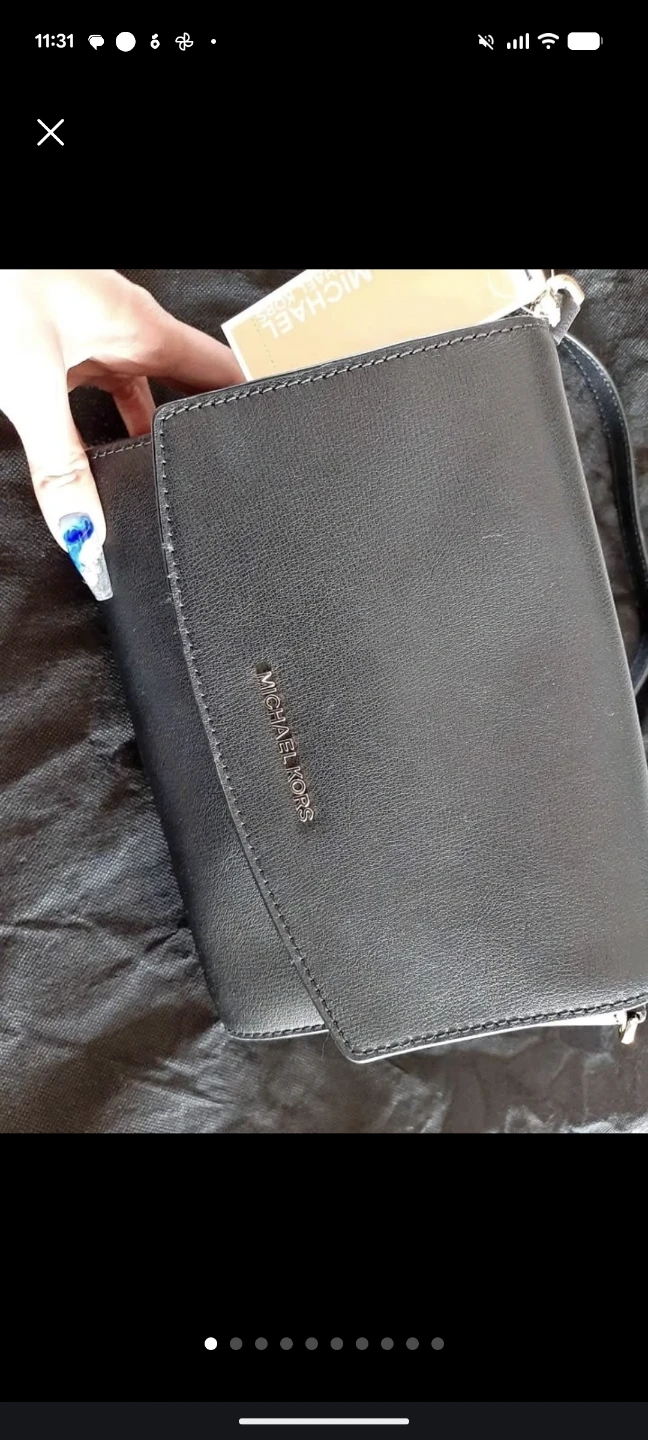 Michael Kors Black Leather Wallet/Crossbody Bag BNWT