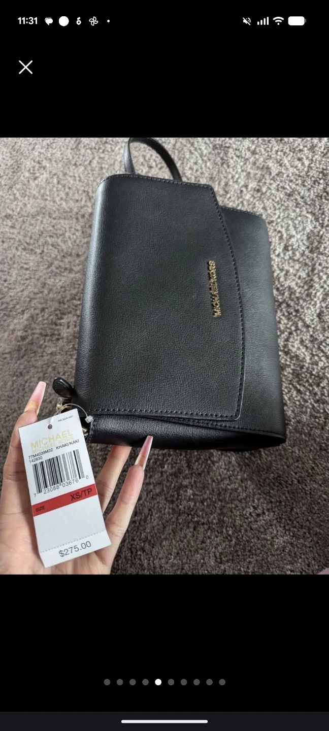 Michael Kors Black Leather Wallet/Crossbody Bag BNWT - photo 5