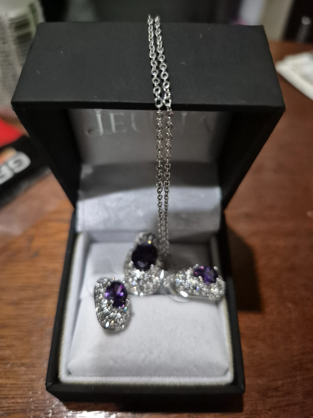 Jeulia Necklace and Earrings Set