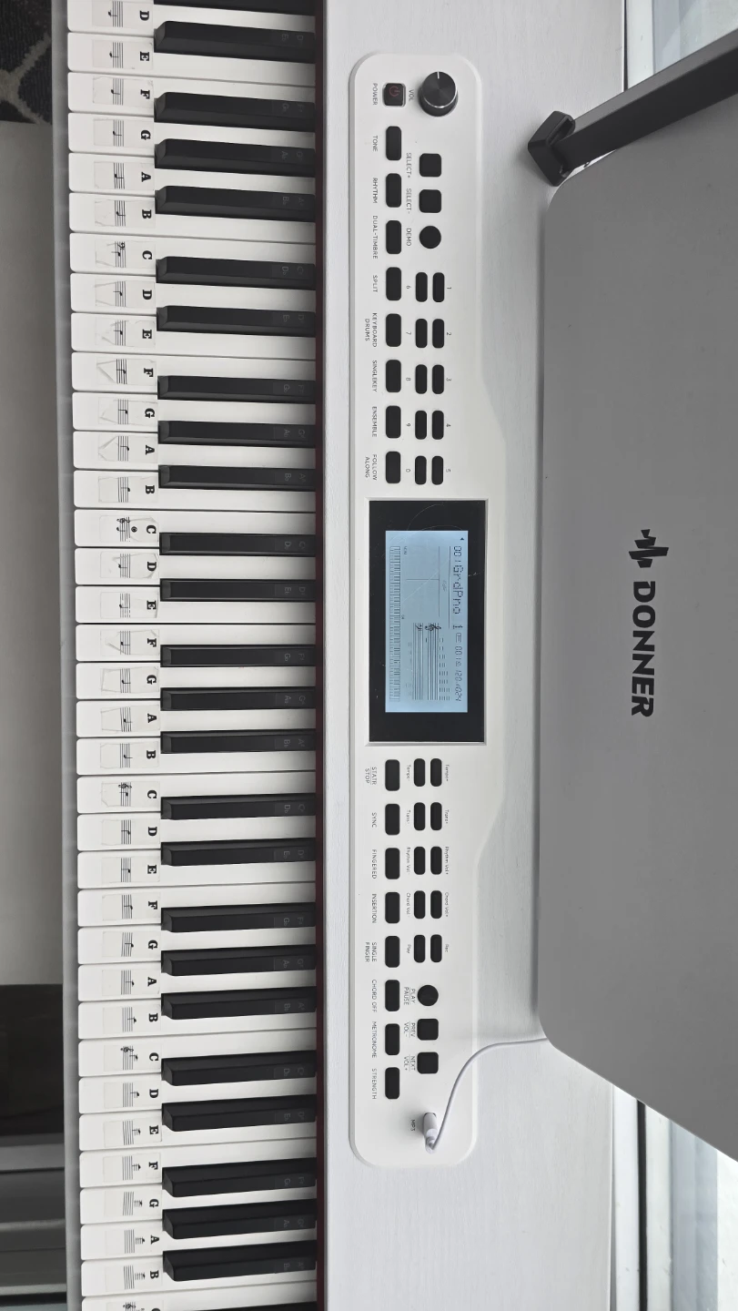 New Donner DDP-95 Digital Piano with Bench - White - photo 4