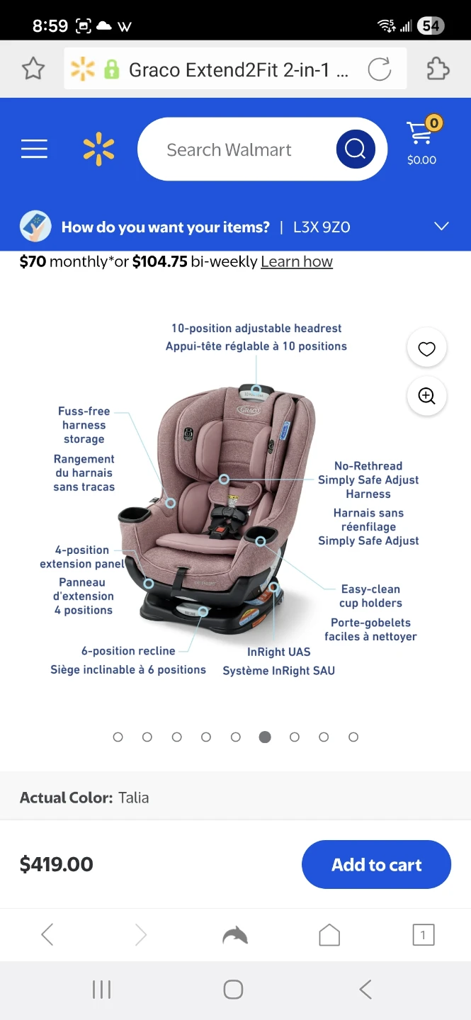 Graco Extend2Fit 2-in-1 Car Seat - Talia - photo 3