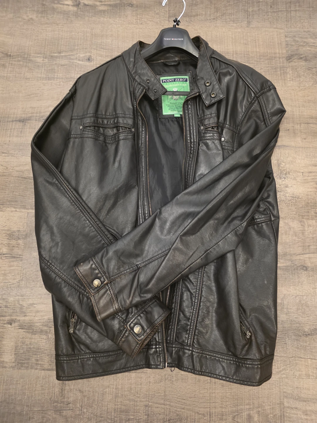 Point Zero Black Leather Jacket
