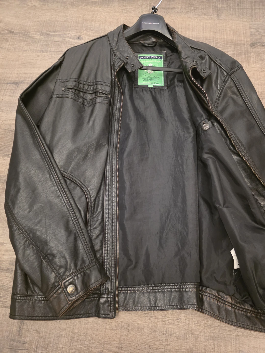 Point Zero Black Leather Jacket - photo 2