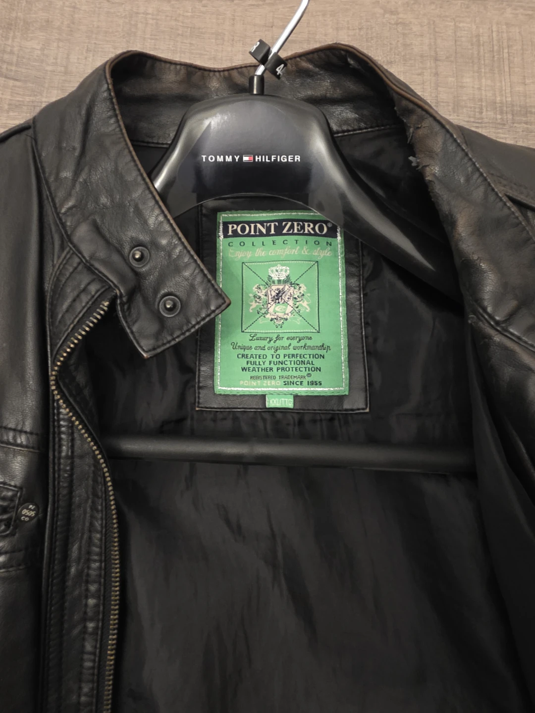 Point Zero Black Leather Jacket - photo 3