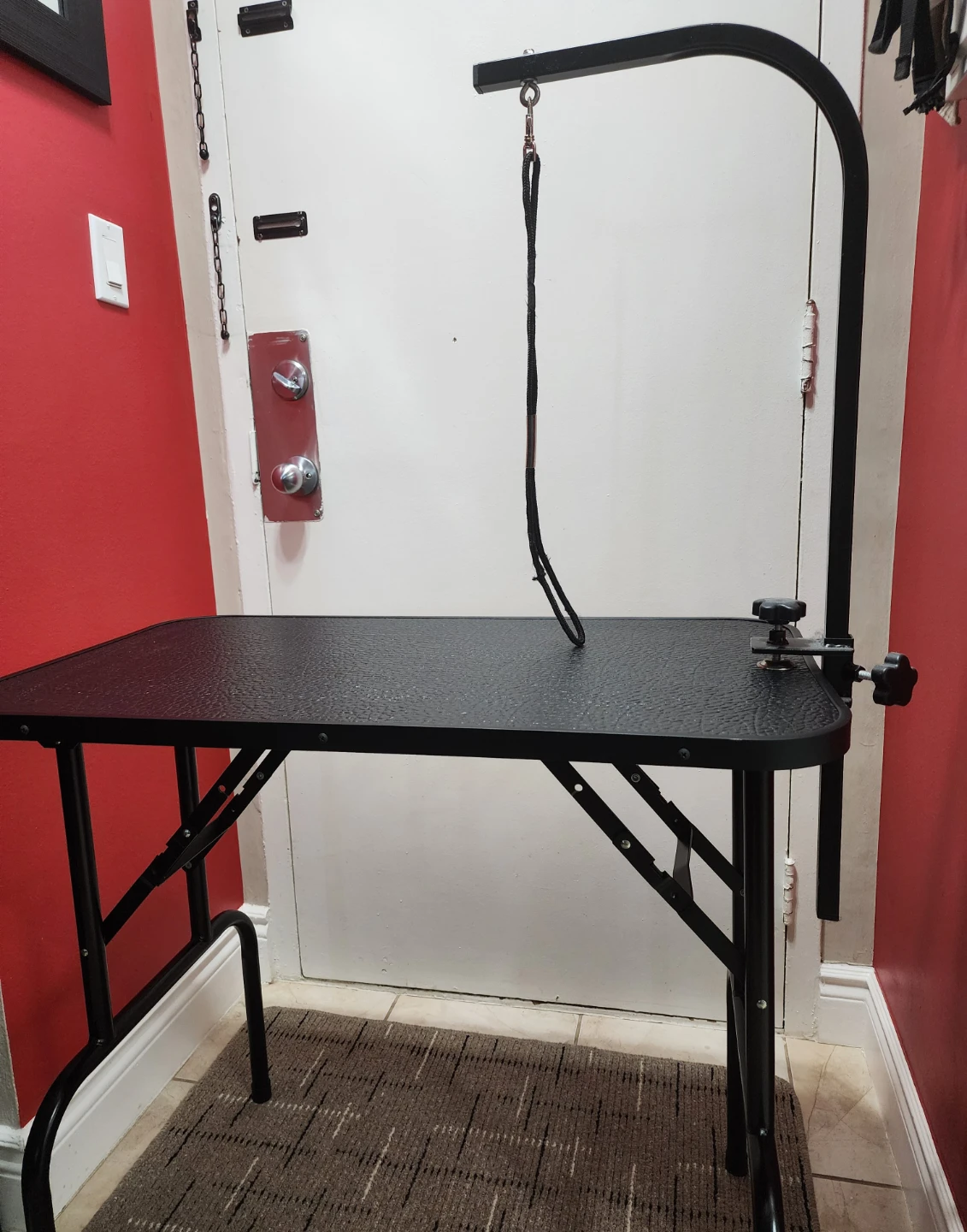 Foldable Pet Grooming Table with Arm - photo 3