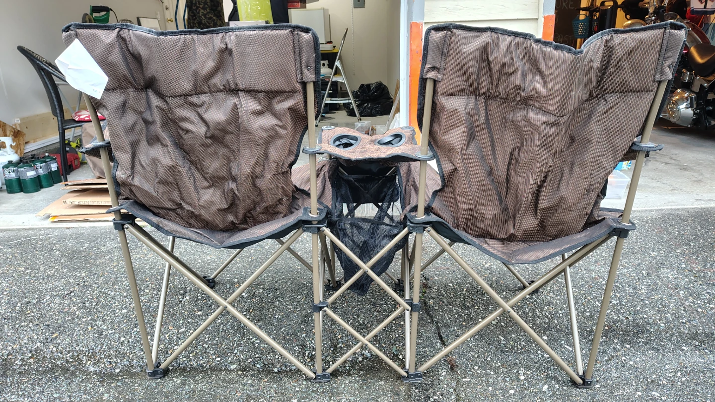 Double Camping Chair with Centre Console - photo 2