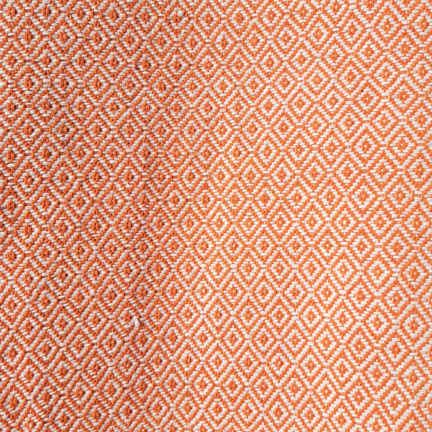 Handwoven Cotton Blanket-Orange - photo 3