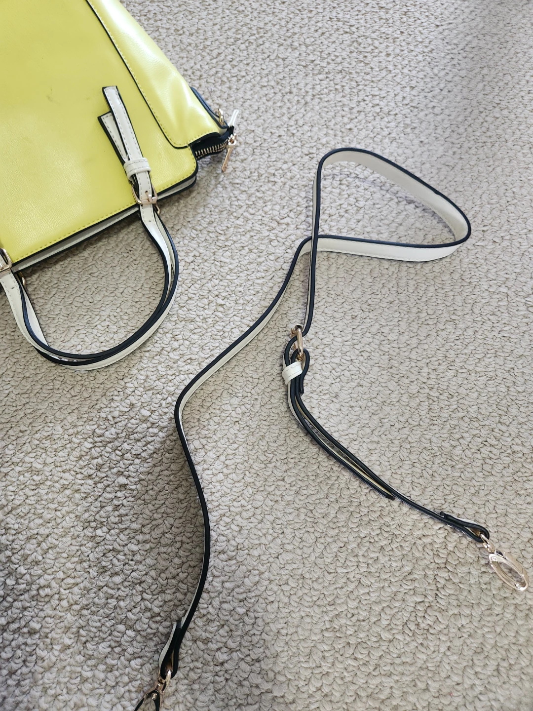 Benetton Yellow Tote Bag with Adjustable Strap - photo 2
