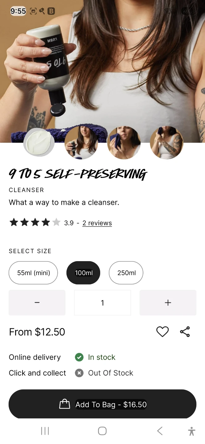 LUSH 9 to 5 Cleanser 100ml