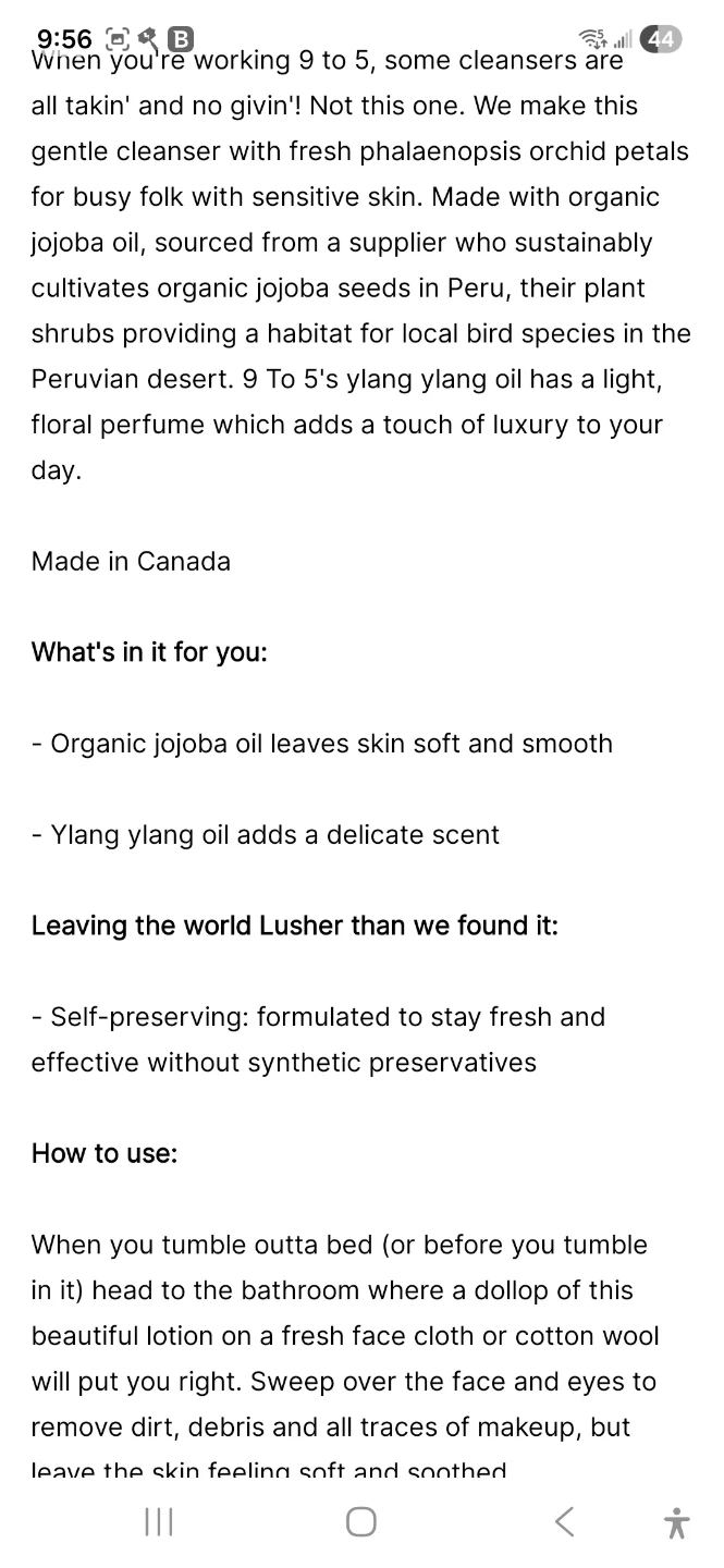 LUSH 9 to 5 Cleanser 100ml - photo 2