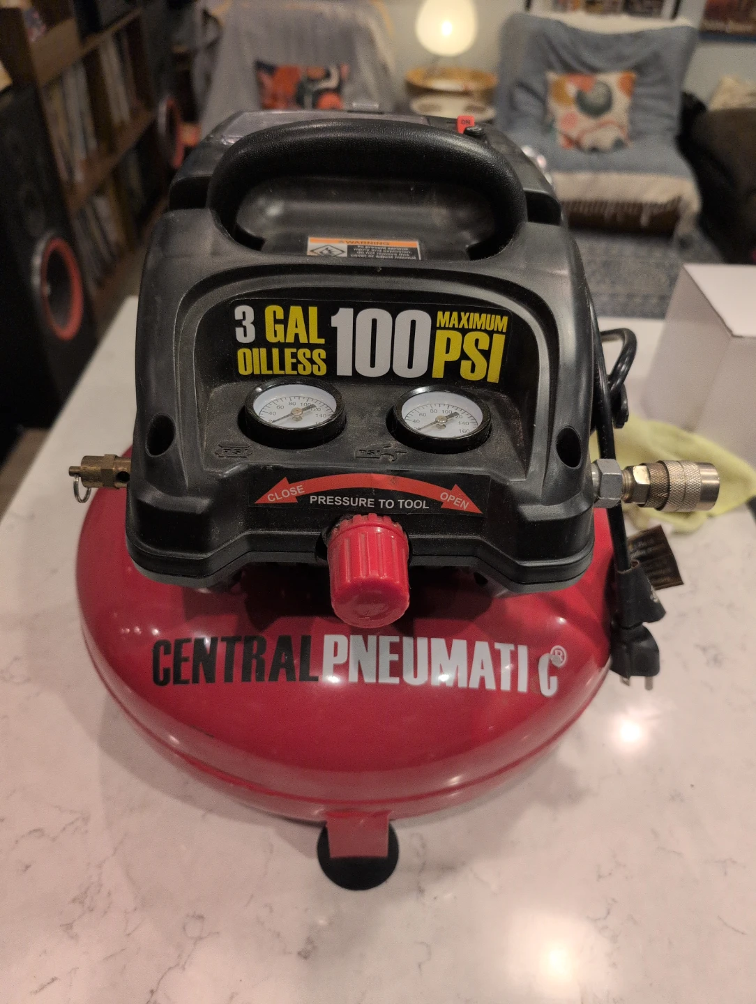 Central Pneumatic 3 Gal Air Compressor